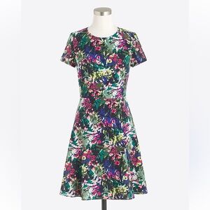 J. Crew Printed Flutter Dress